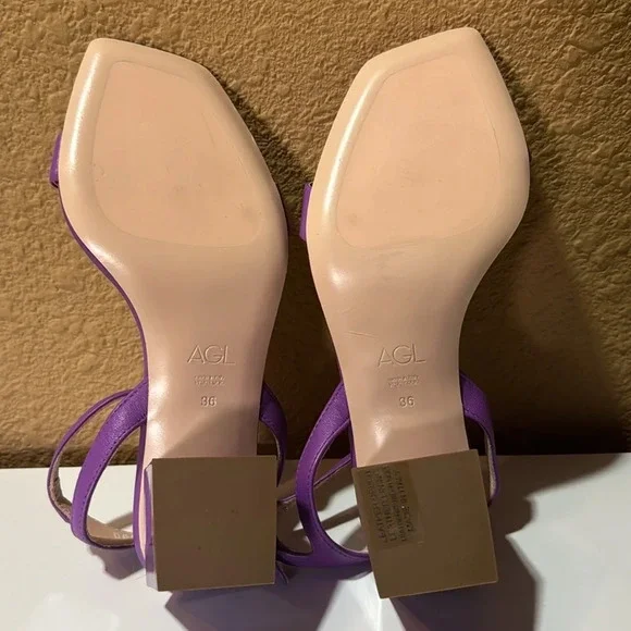 AGL Patent-Leather Sandals Purple. Size 36/6 - Picture 7 of 10